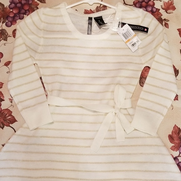 Cream  Striped MissUnderstood Girls' Sweater Dress - Picture 1 of 6
